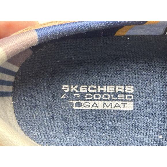 Skechers Go Walk Lite Boat Shoes Womens Shoes Size 6.5 Dark Blue Tan Air Cooled - Picture 11 of 11